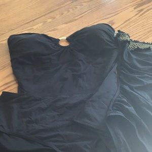 Bleu rod Beattie strapless one piece and Michael kors strapless tankini set